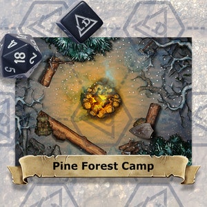Campamento del bosque de pinos