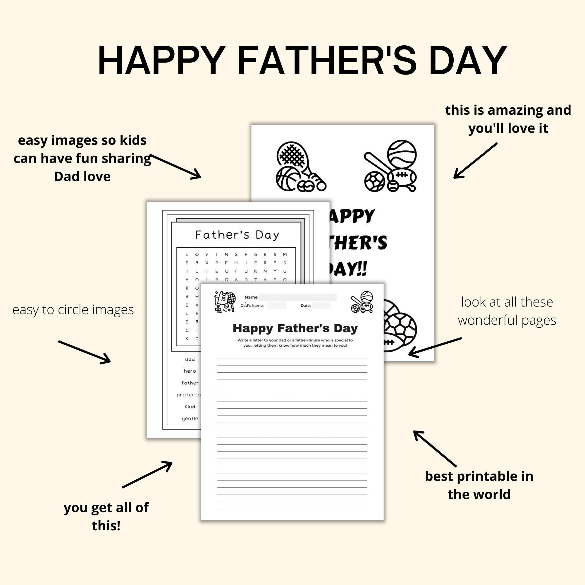 Happy Father's Day, Printable Happy Fathers Day Coloring Pages, Fathers ...