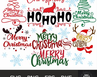 CHRISTMAS SVG Bundle, CHRISTMAS Clipart, Christmas Svg Files For Cricut, Christmas Svg Cut Files, Christmas Png Bundle, Merry Christmas Svg