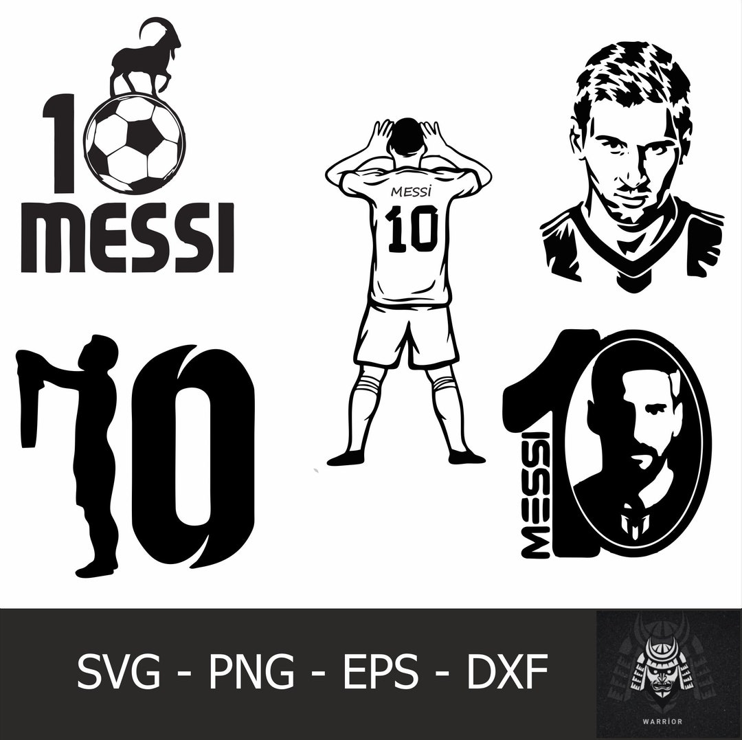 Messi SVG Cutting File Png Eps Dxf Digital Clipart Great - Etsy