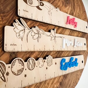 Personalized Ruler, Wood Ruler, School Wood Ruler, Engraved Ruler, Back ...