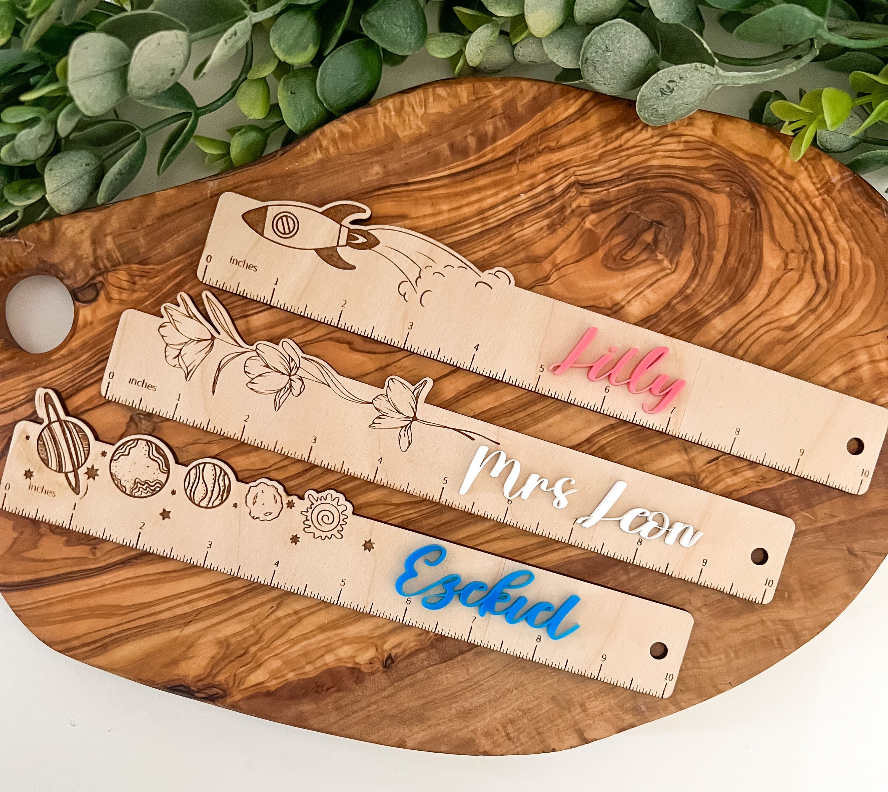 Personalized Ruler, Wood Ruler, School Wood Ruler, Engraved Ruler, Back ...