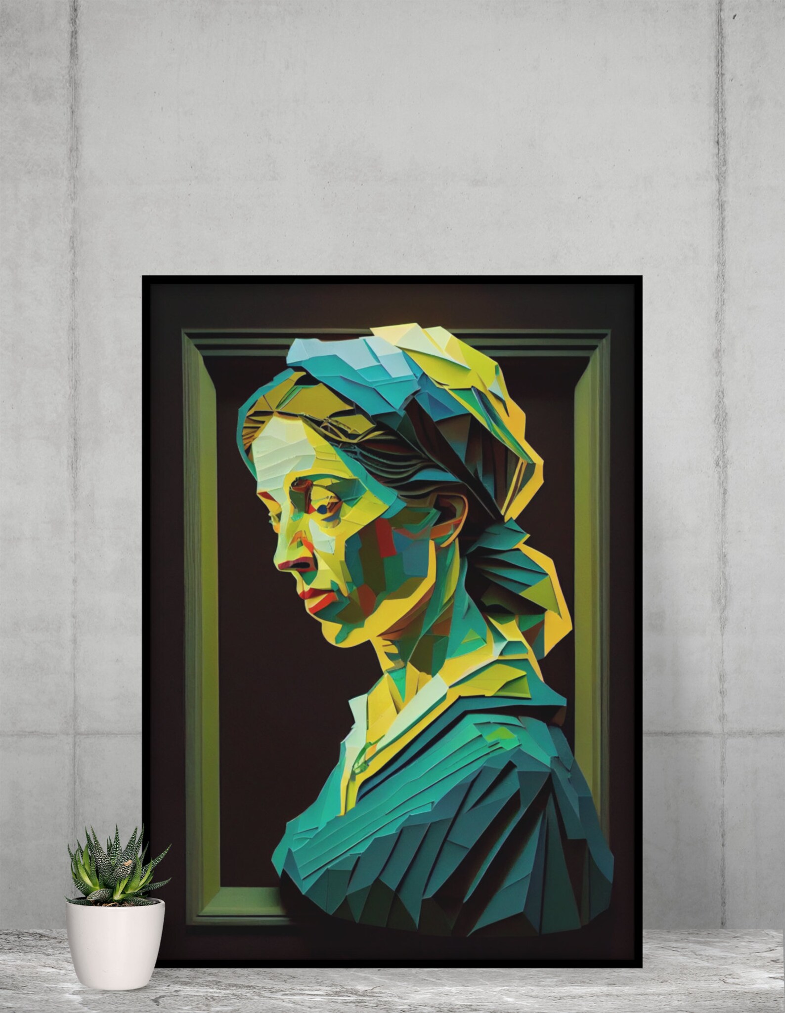 Woman Portrait Wall Art Print Elegant Inspiring Female Figure Modern ...