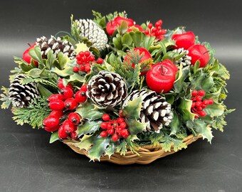 Retro Vintgage Noel Candle Decoration W/plastic Bells and