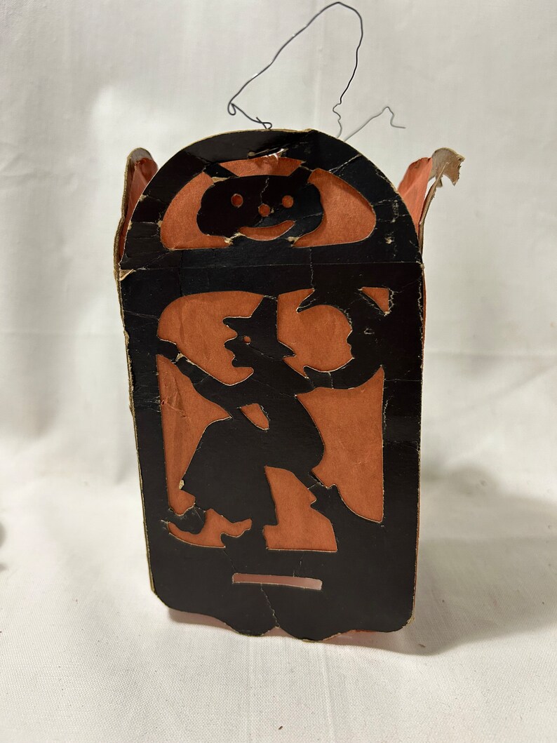 Vintage Halloween Paper Hanging Lantern Etsy