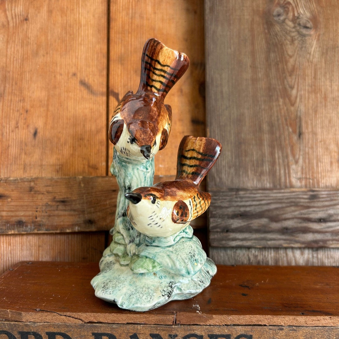 Stangl Pottery Birds Double Wrens Birds Figurines Etsy