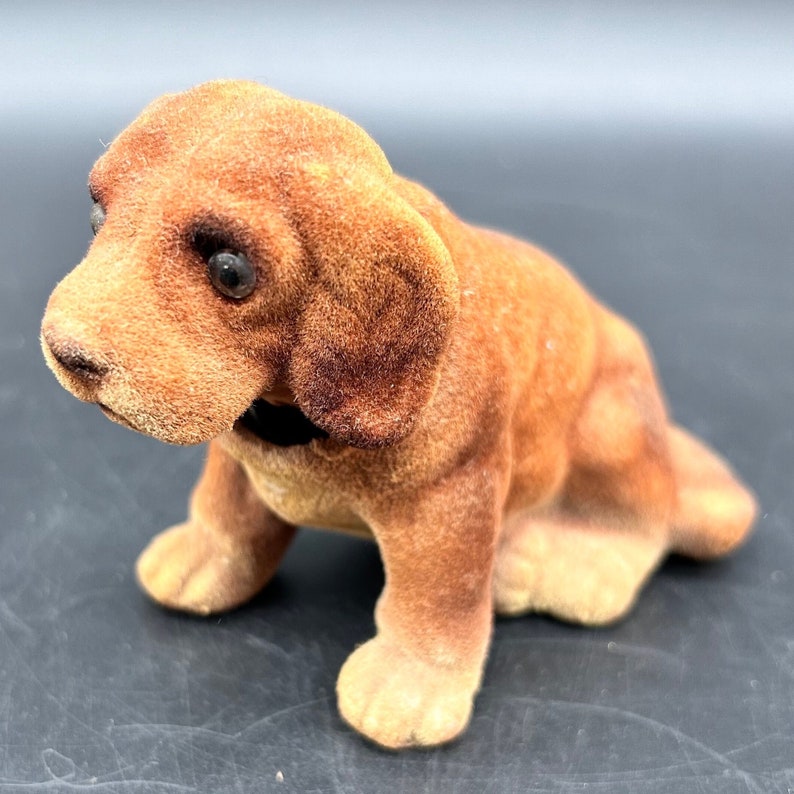 Vintage Flocked Dog Nodder Norleans - Etsy