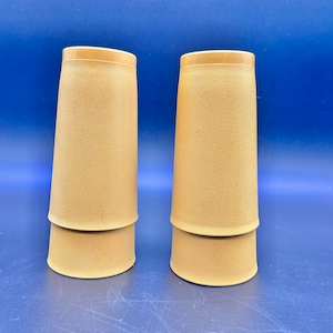 Set of 4 Vintage Tupperware Stackable Textured Tumblers in Golden-Yellow