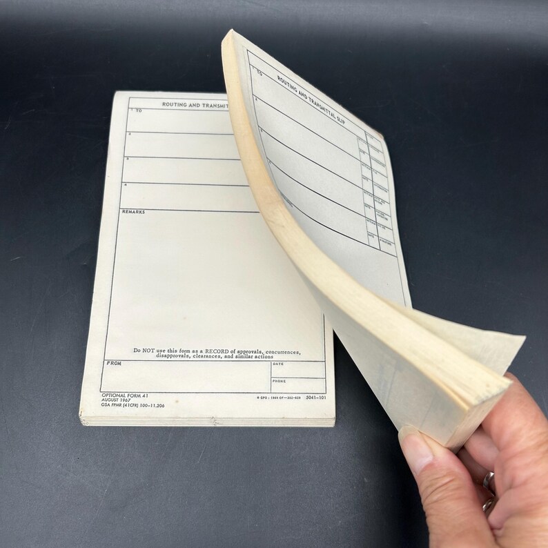 Vintage Paper Ephemera Routing Transmittal Slips Pad Original 1967 - Etsy