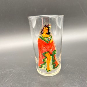 Peek-a-boo 1940s Risque Pin-up Girl Drinking Glass