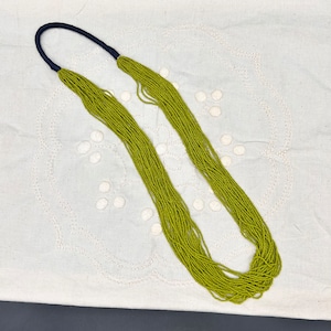Green Multi Strand Seed Bead 18” Necklace