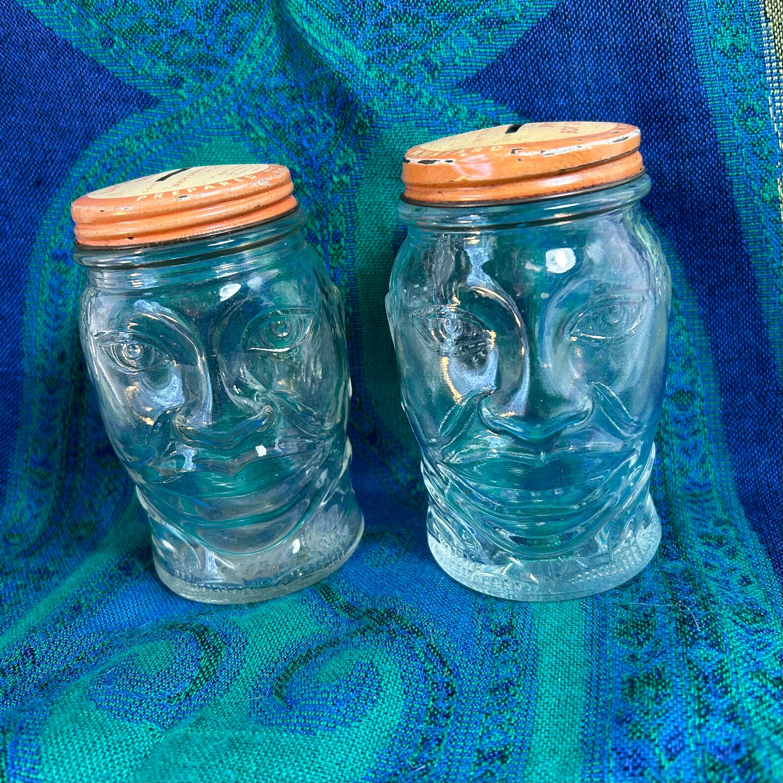 1930's Lucky Joe Glass Mustard Jar Bank Etsy