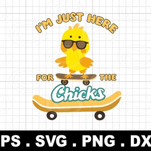Sono solo qui per i pulcini Pasqua SVG png, vibrazioni pasquali, pulcino carino png, divertente Pasqua png, retrò Pasqua png, download istantaneo