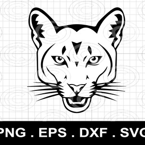 Cougar Svg png eps svg, animals svg, Mountain Lion Svg png, Cougar Head Svg Cut File For Cricut instant download