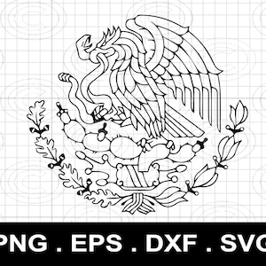 Mexico Coat of Arms Silhouette svg png dxf eps,Mexico Flag Svg, Mexican svg instant download for cricut