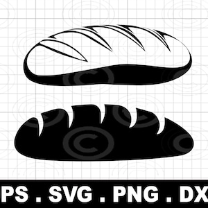 Loaf Bread SVG png dxf eps,Bread Clipart,Bread Files for CricutToast Bread Svg,baking svg Bread Cut Files For Silhouette