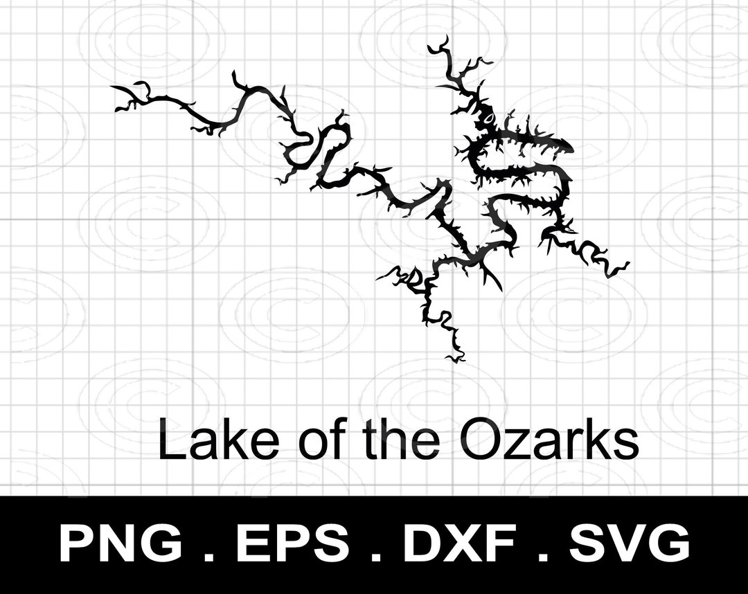 Lake of the Ozarks Svg Png Dxf Eps, Lake of the Ozarks Map SVG, Lake