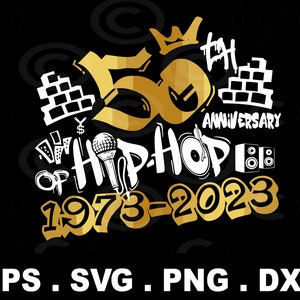 50 jaar Hip Hop Preserve SVG PNG, Hip Hop Graffiti Hip Hop PNG, digitale download, bestand PNG