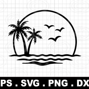 Beach life svg, Tree Svg, Palm Tree Wall Art, palm tree decal svg, Palm Tree Clipart