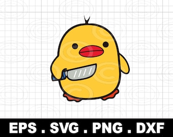 Duck With Knife Shirt Png Svg, Funny Clipart, Sarcastic SVG, digital download
