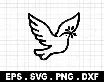 PEACE DOVE svg png, Peace Dove svg, christmas dove svg, Dove logo, Bird Vector, Peace Svg Bird Svg