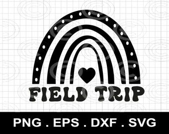 Vibraciones de excursión SVG PNG, archivos de corte del día del juego escolar (descarga digital)