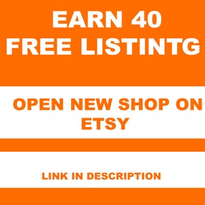 40 listados gratuitos Listados gratuitos de Etsy Lista 40 Producto gratis 40 Listado de crédito Obtenga un enlace de listado gratuito para abrir la tienda de Etsy, 40 gratis
