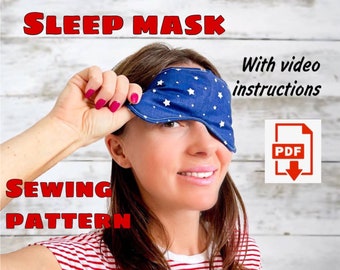 Sleep Mask  Sewing Pattern And Video Instructions Beginner Friendly, Sleep Accessory, Sleep Aid