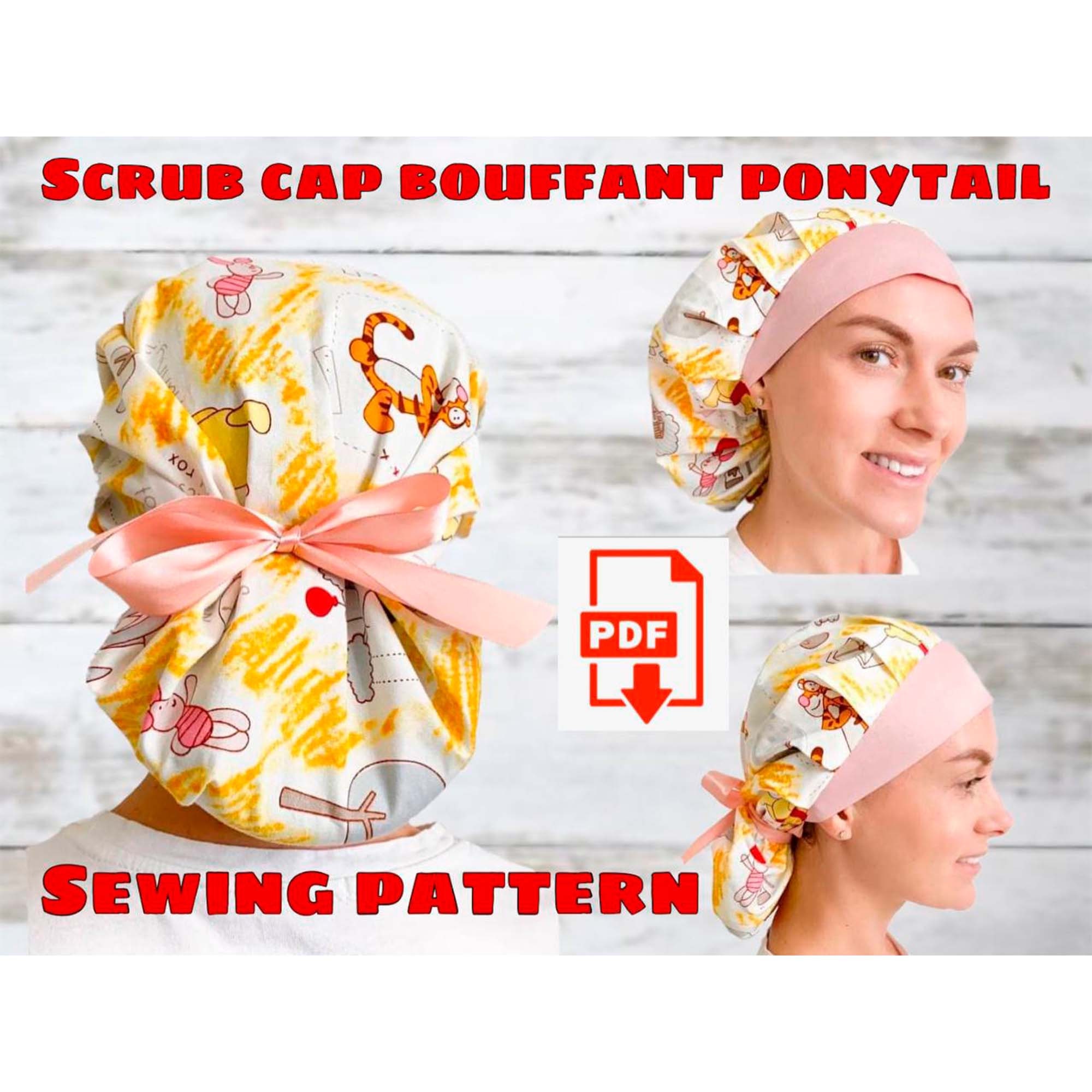 scrub-cap-style-8-bouffant-ponytail-sewing-pattern-double-style-scrub-hat-pattern-printable-surgical-hat-pattern-medical-cap-pattern-etsy