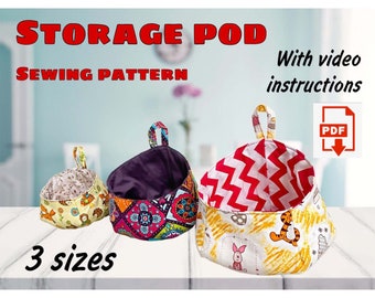 Storage Pod Sewing Pattern and Video Instructions Bubble Pod Sewing Pattern