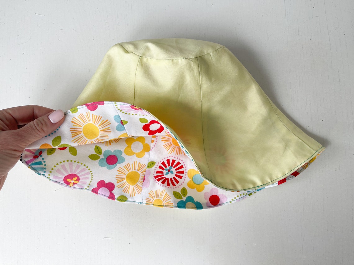 Reversible Bucket Hat Sewing Pattern and Instructions, Super Easy Sun ...