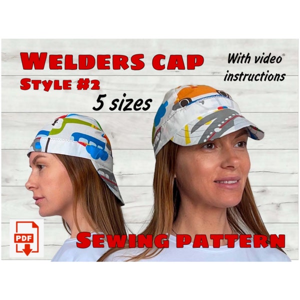 Welders Cap Sewing Pattern and Video Instructions