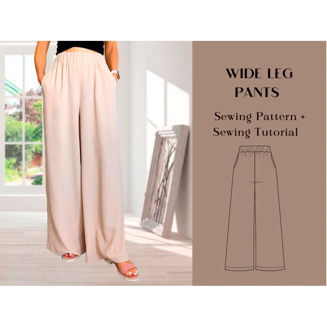 FINAL SALE Women Wide Leg Pants, Lightweight Comfy Casual Pants