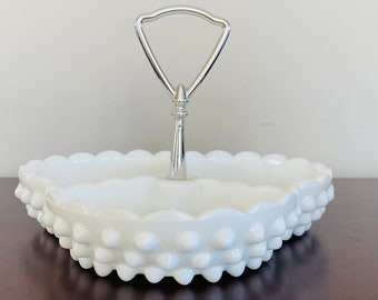 Vintage Fenton hobnail dish