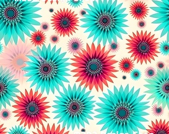 Retro Sunflowers Floral Print Seamless Pattern Repeating File for Fabric Printing Sublimation Commercial Use