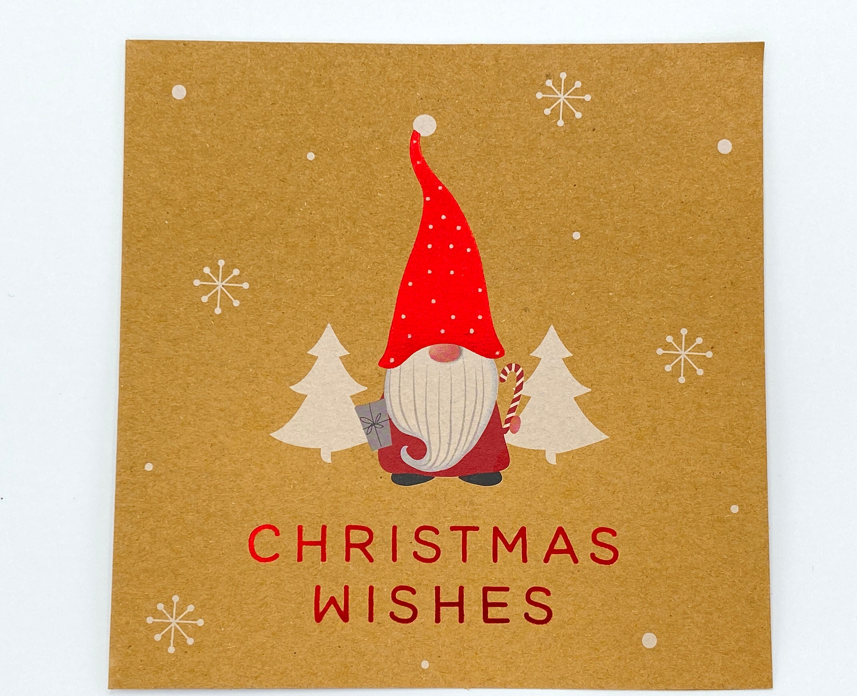 Christmas Cards Pack Kraft Paper Luxury Christmas Cards 2023 Multipack Funny Gnomes. Christmas