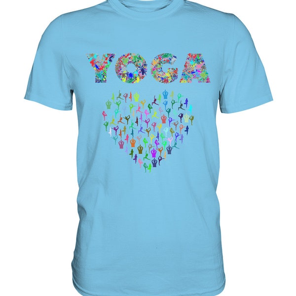 Yoga-Praxis T-Shirt mit Herz - Stilvoll und bequem für jeden Yogi - Premium Shirt