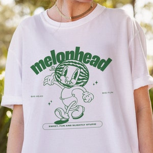 Melonhead T-Shirt | Retro-Style Graphic Tee | Unisex T Shirt | Retro Illustration T Shirt | Cartoon Style Shirt | Vintage Aesthetic T-Shirt