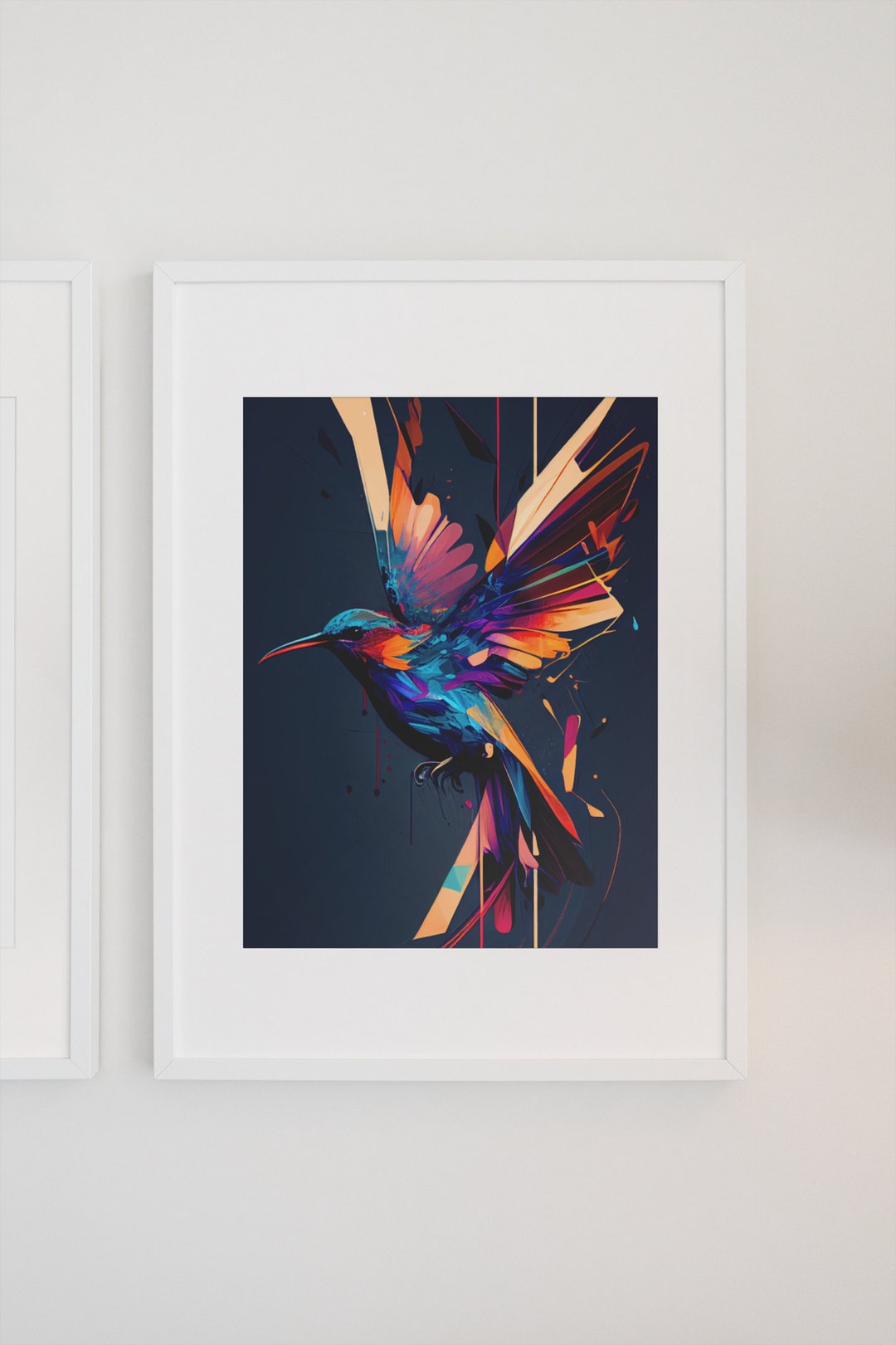 Hummingbird Art, Digital Download, Colorful Abstract Art, Downloadable ...