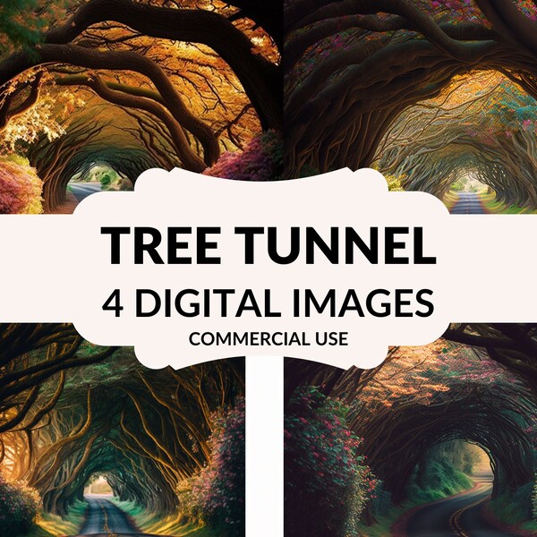 Tree Tunnel Digital Prints | Digital Art | Digital Print | Printable | Instant Download | Printable Art | Printable Wall Art