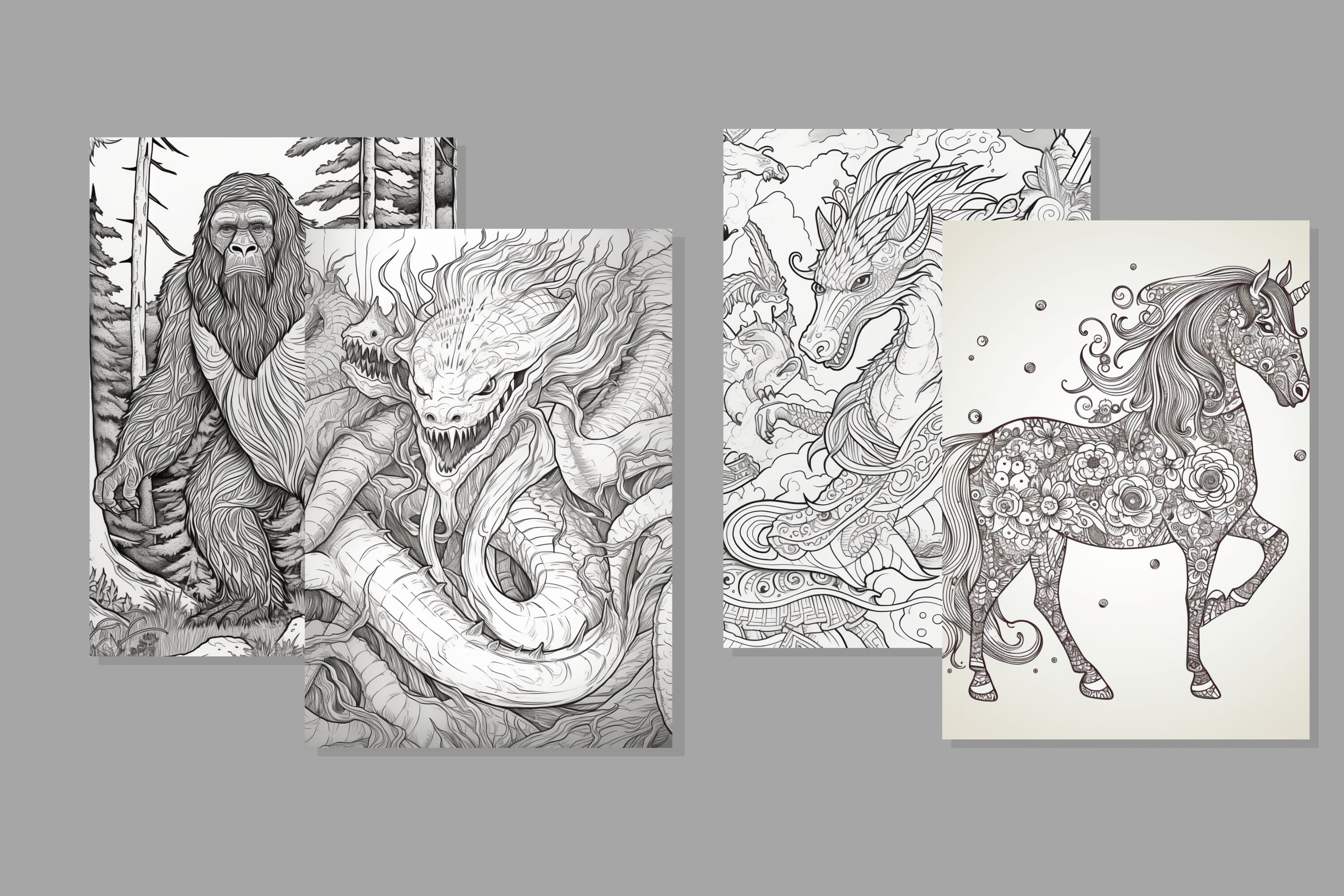 Mythical Beasts Coloring Pages Coloring Pages Coloring Book Printable ...