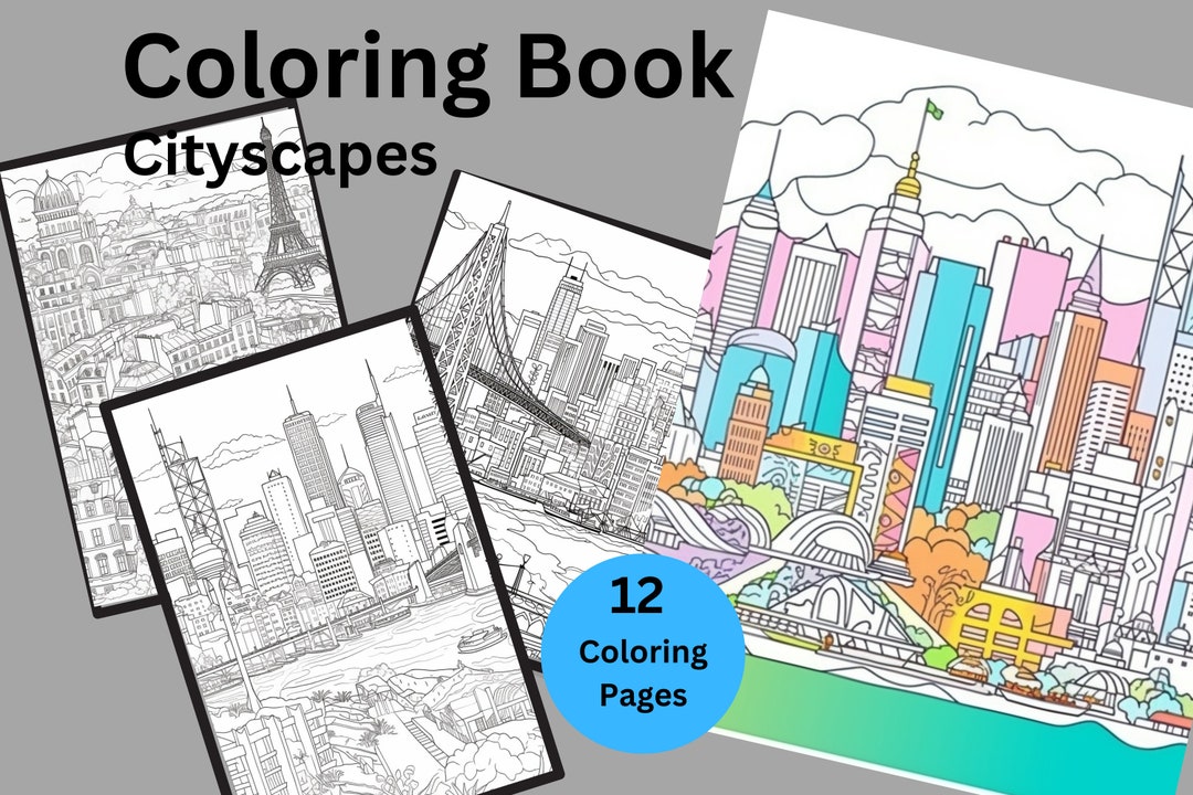 Cityscapes Coloring Pages Coloring Pages Coloring Book Printable ...
