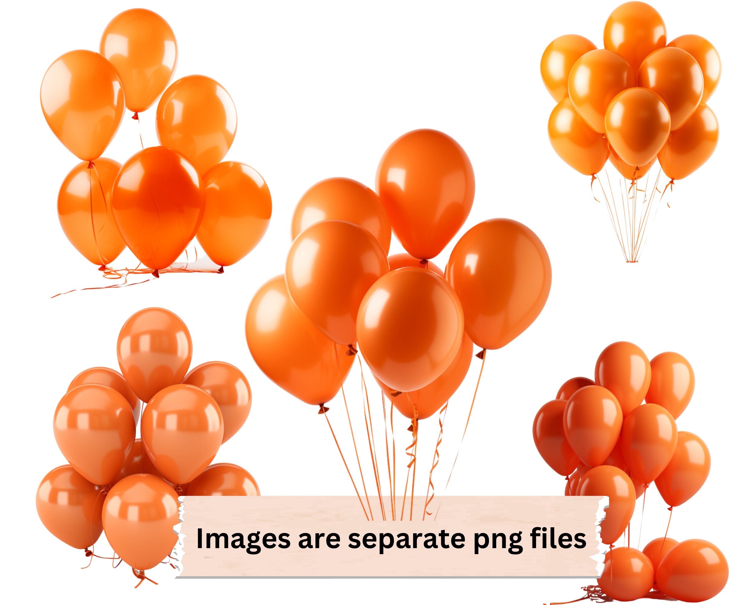Orange Balloons Clipart Orange Balloons PNG File Orange Balloons ...