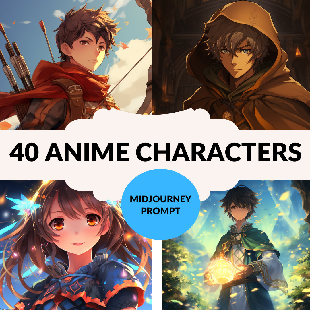 create fantasy anime characters using midjourney ai