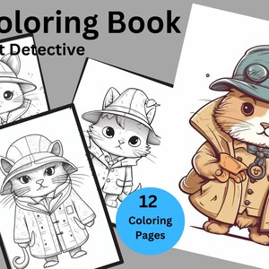 Cat Detective Coloring Pages Coloring Pages Coloring Book Printable ...