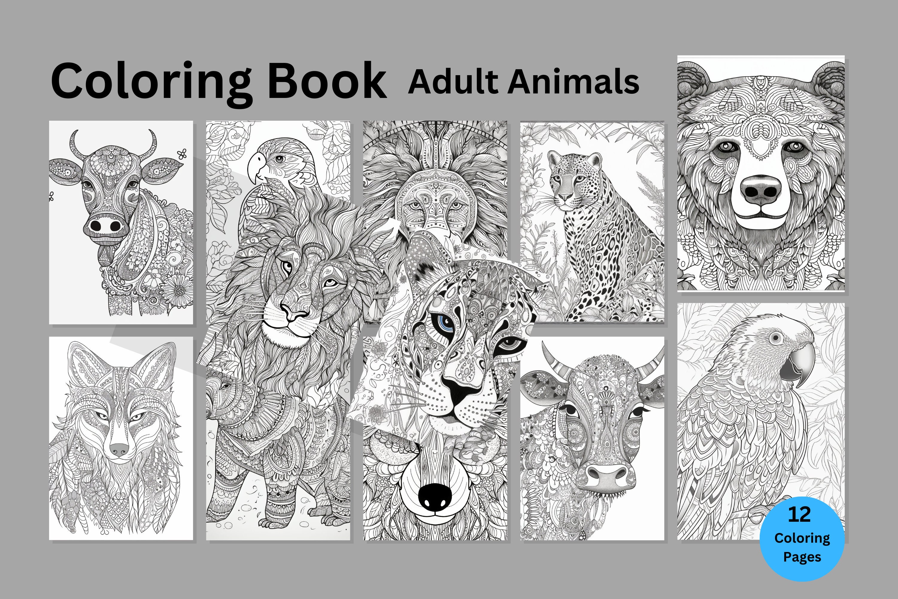 Adult Animal Coloring Pages Coloring Pages Coloring Book Printable ...