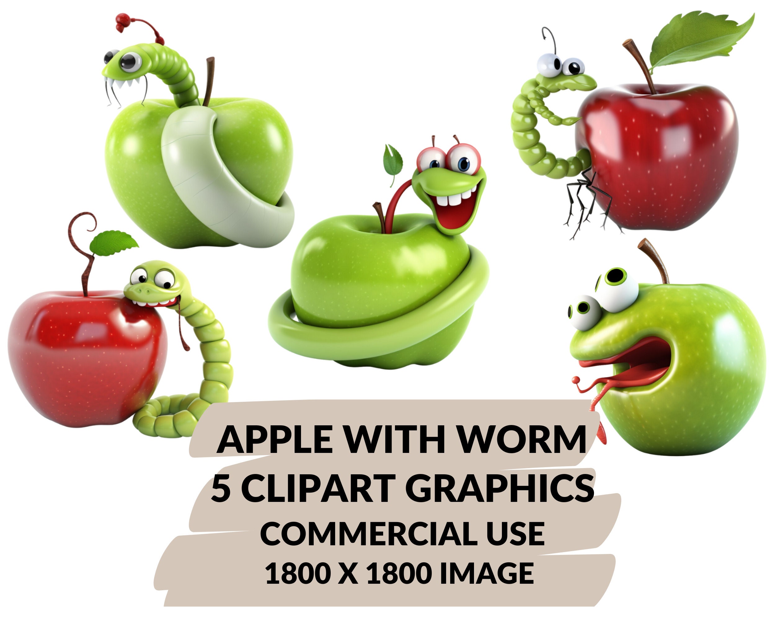 Apple Worm Clip Art