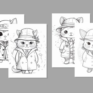Cat Detective Coloring Pages Coloring Pages Coloring Book Printable ...