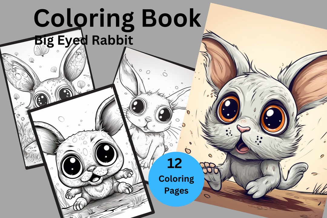 Big Eyed Rabbit Coloring Pages Coloring Pages Coloring Book Printable ...