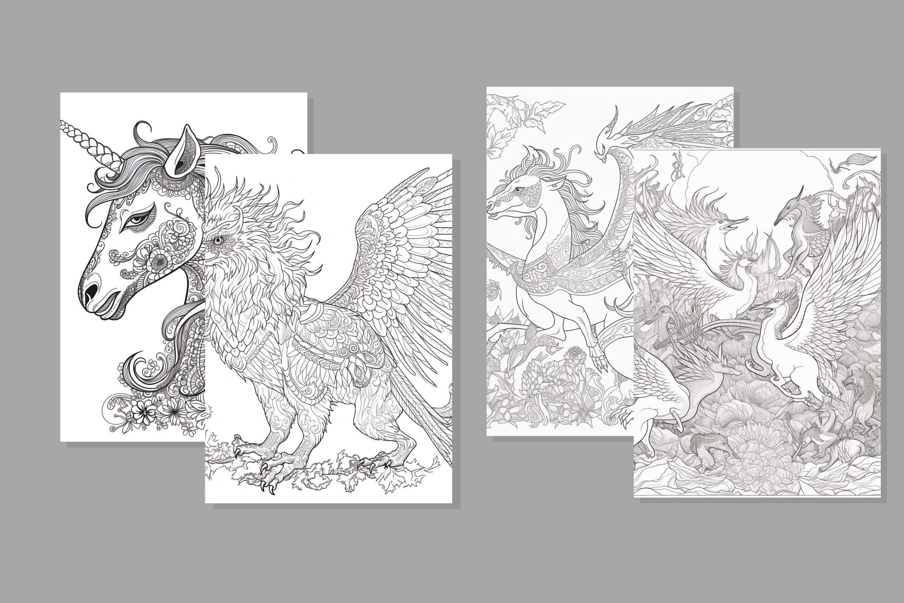 Mythical Beasts Coloring Pages Coloring Pages Coloring Book Printable ...